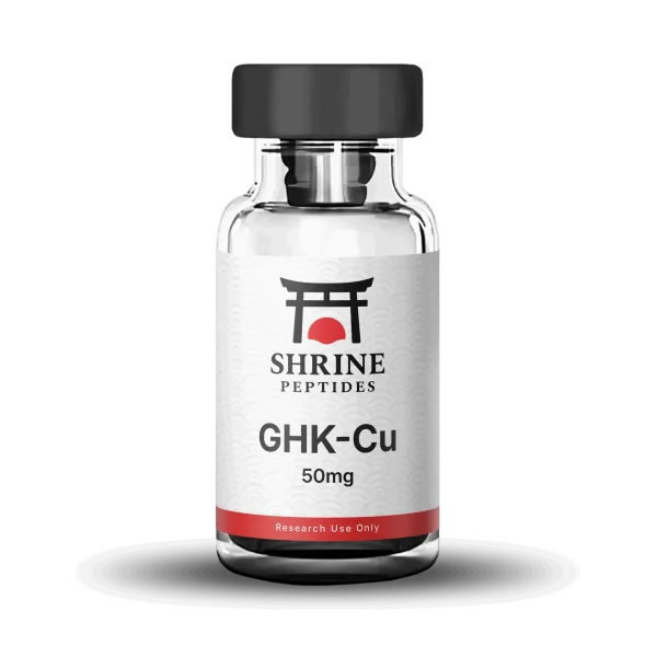 GHK Cu () 50mg research peptide vial - GHK Cu () peptide for laboratory research - Shrine Peptides